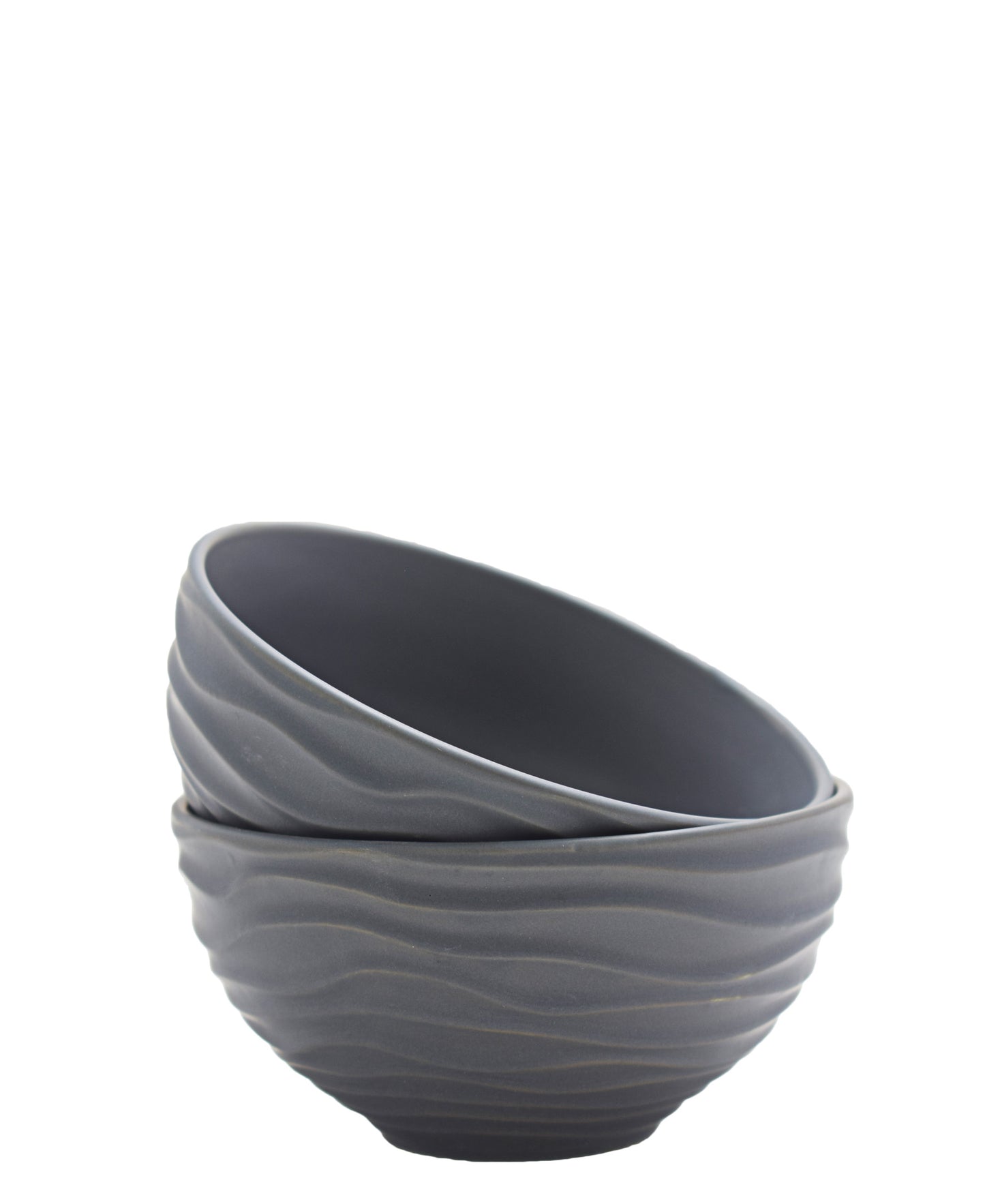 Eetrite Ripple Tapas 2 Piece Bowls - Charcoal