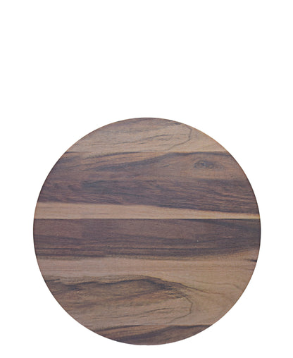 Regent Melamine Wood Grain Round Board - Brown