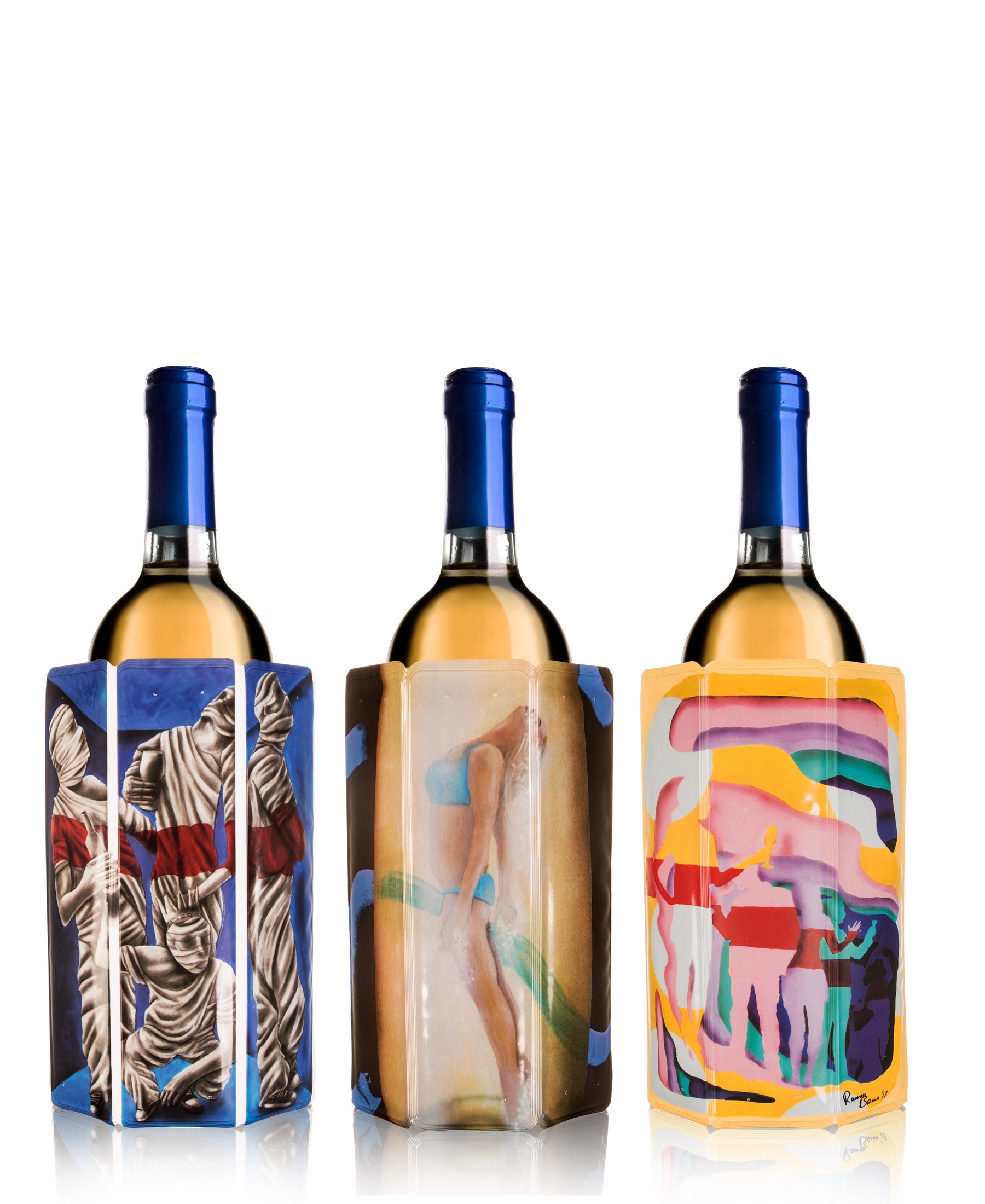 Vacu Vin Active 3 Piece Wine Cooler: Multi-Coloured