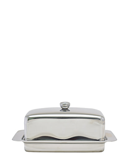 Steel King Rectangular Butter Dish - Silver