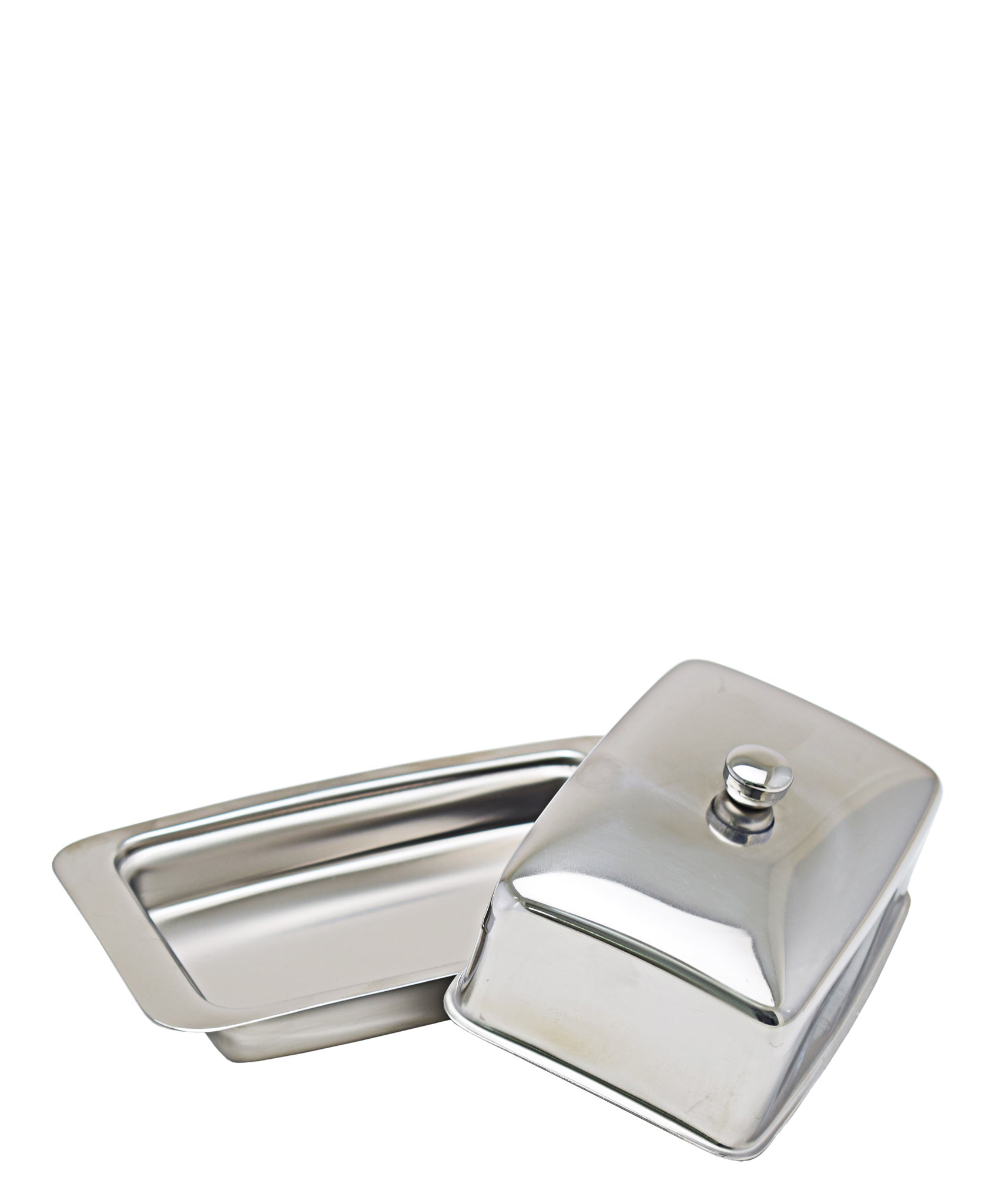 Steel King Rectangular Butter Dish - Silver