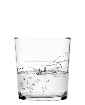 Pasabahce Malazalari 2 Piece Whisky Glass - Clear With Pattern