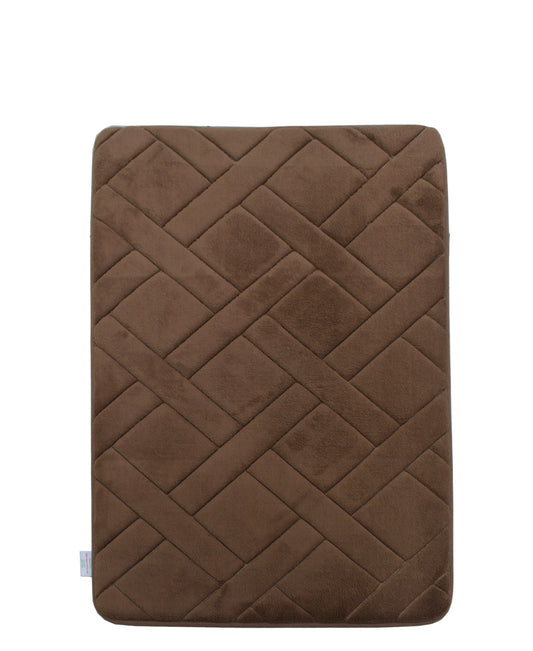 Urban Decor Memory Foam Bathroom Mat 50 x 80mm - Brown