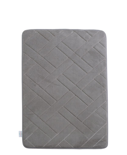 Urban Decor Memory Foam Bathroom Mat - Light Grey