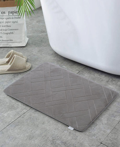 Urban Decor Memory Foam Bathroom Mat - Light Grey