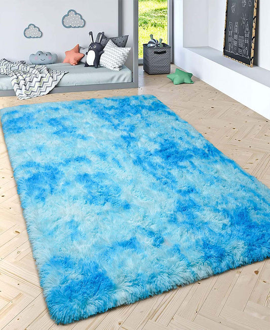 Shaggy Fluffy Carpet 1200mm x 1600mm - Turquoise