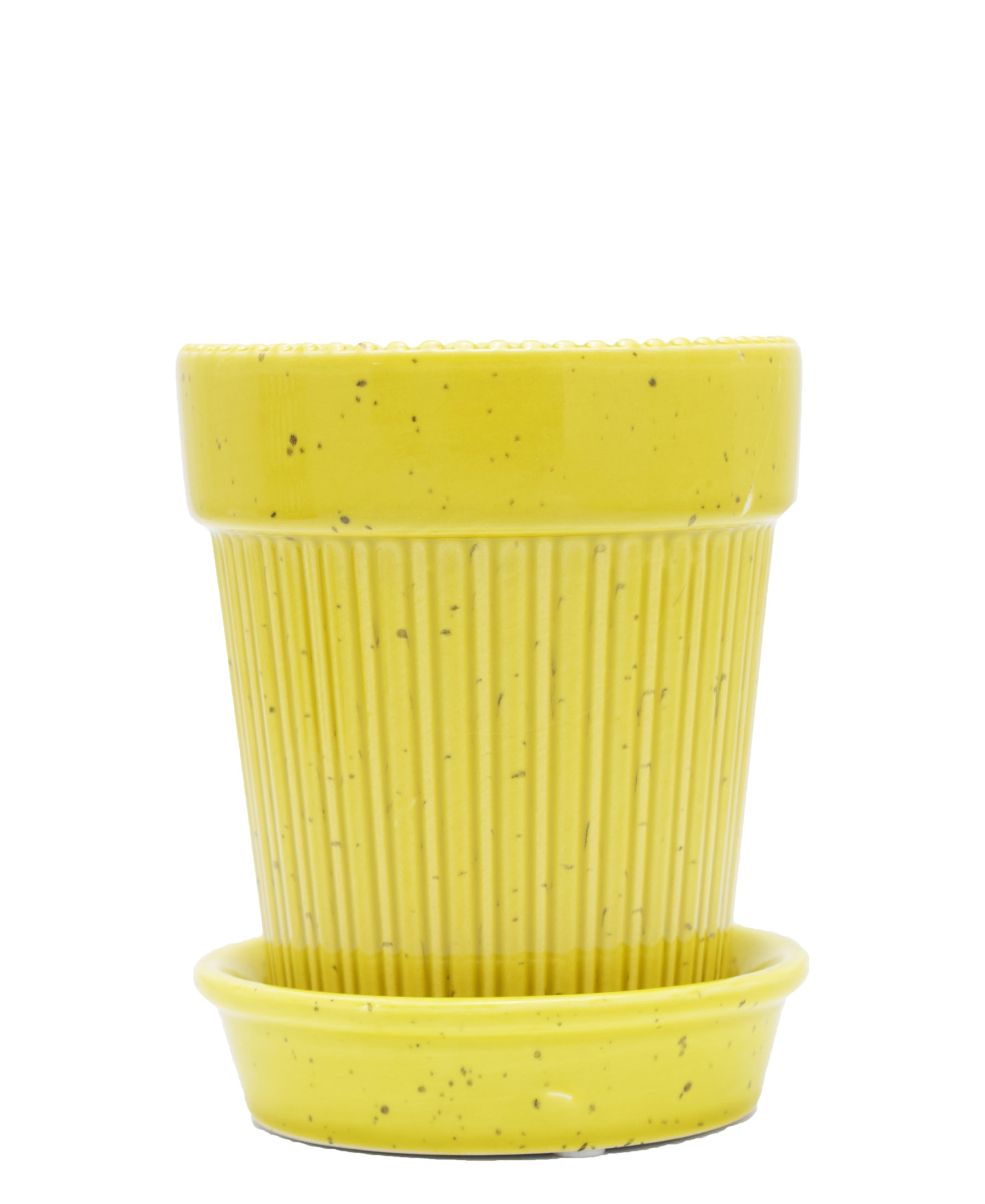 Urban Decor Textured Pot Plant - Yellow