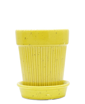 Urban Decor Textured Pot Plant - Yellow