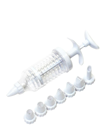 Regent 8 Pce Icing Syringe Set - White