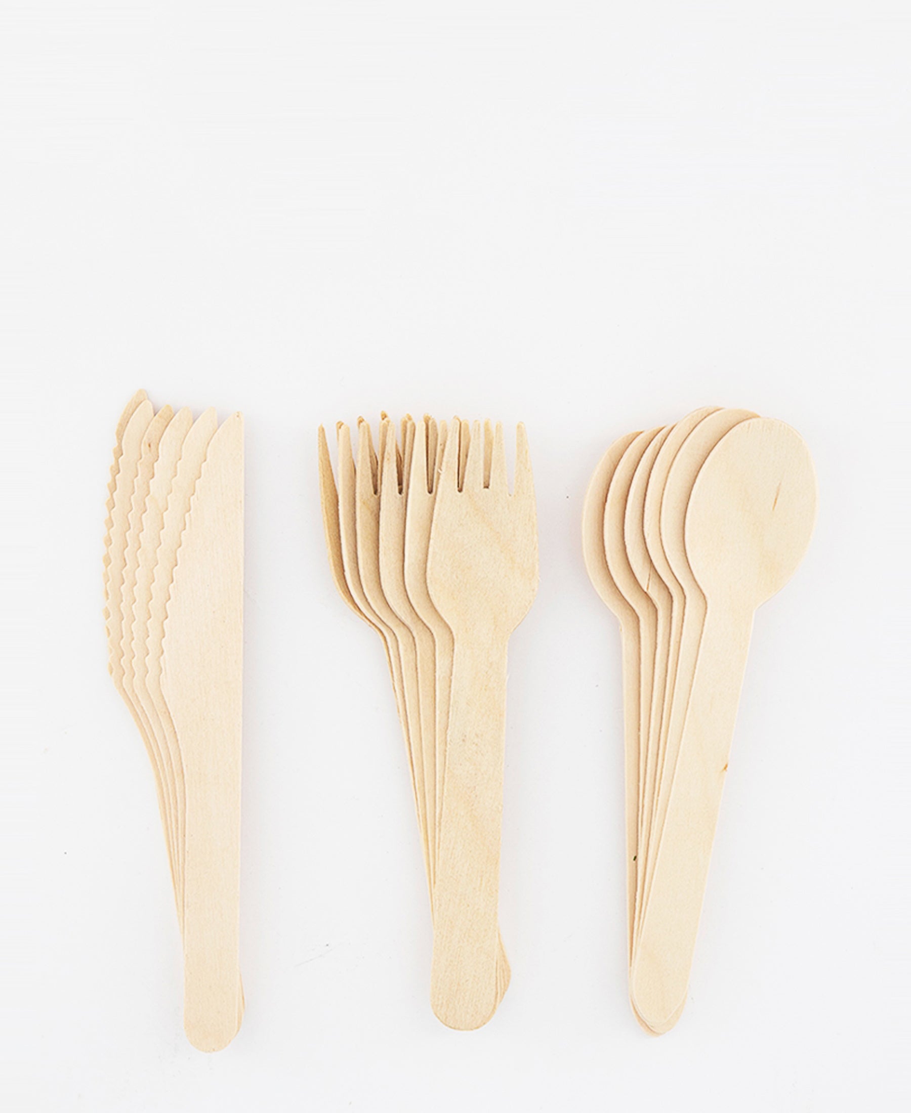 Regent Wooden Disposable Cutlery Sets - 18 Pce