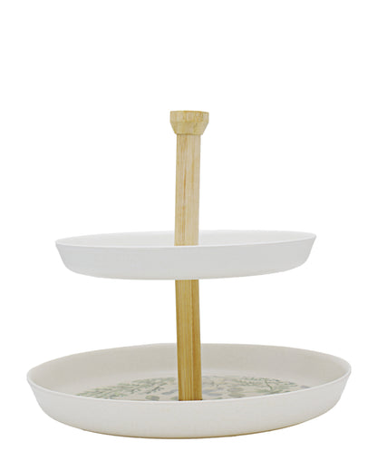Bamboo Fibre Cake Stand - White