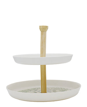 Bamboo Fibre Cake Stand - White