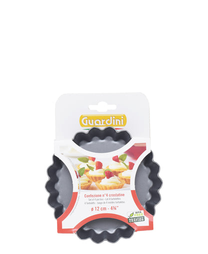 Guardini 12cm 4 Piece Tart Moulds - Red