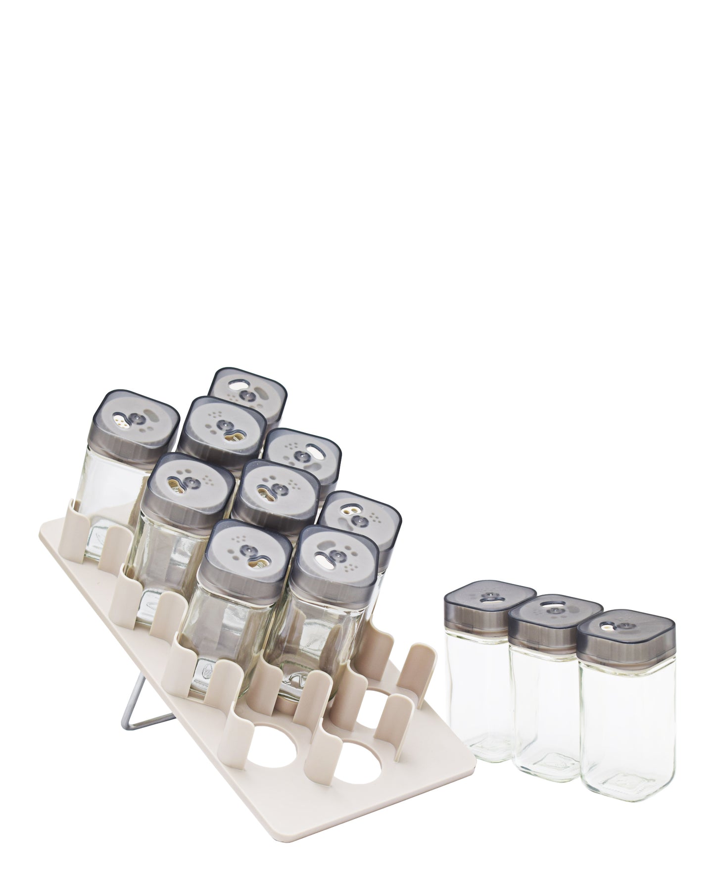 Aqua 12 Piece Spice Rack 100ML - Grey