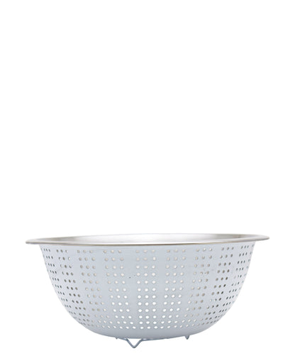 Kitchen Life Stainless Steel Colander - White