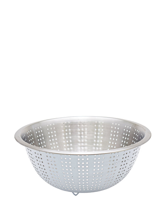 Kitchen Life Stainless Steel Colander - White