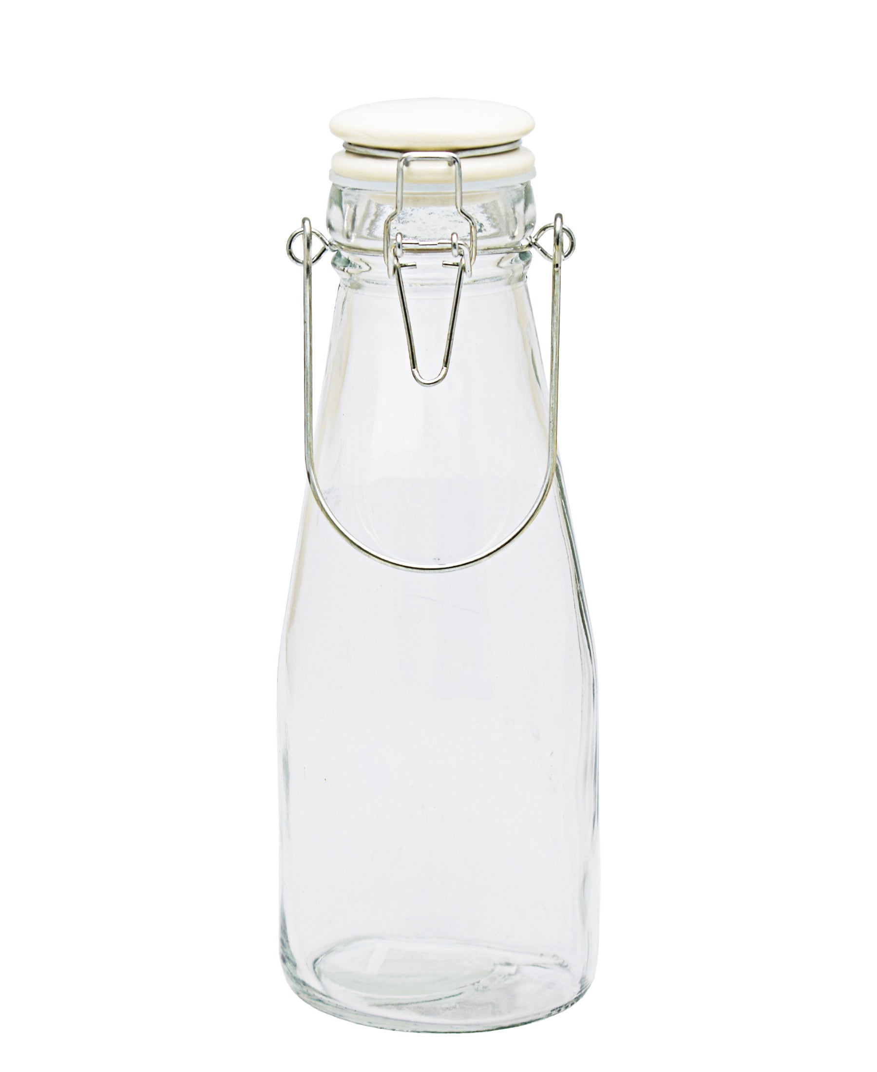 Kitchen Life Bottle Glass Clip Lid 500ml - Clear