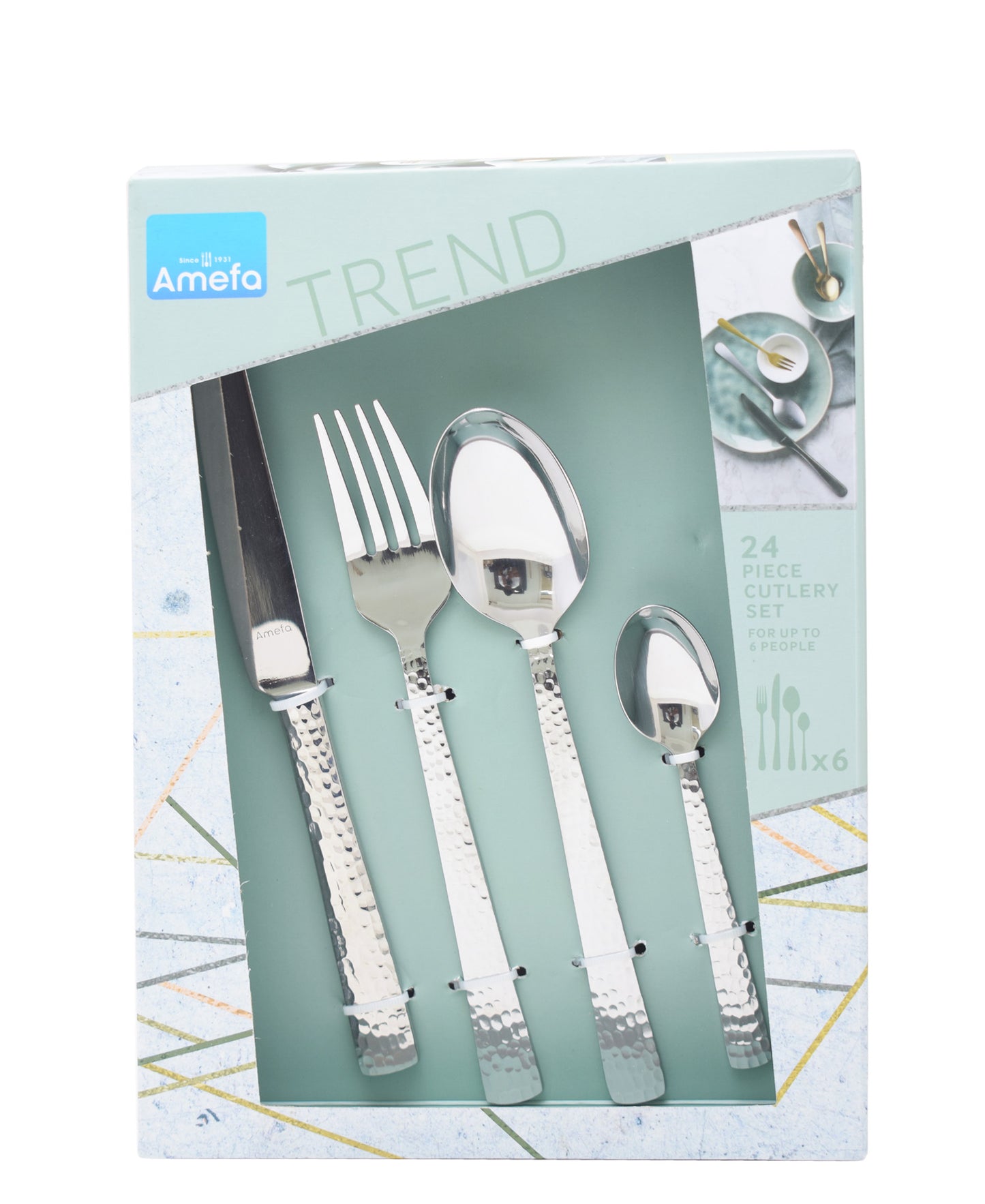 Amefa Trend 24 Piece Cutlery Set - Silver