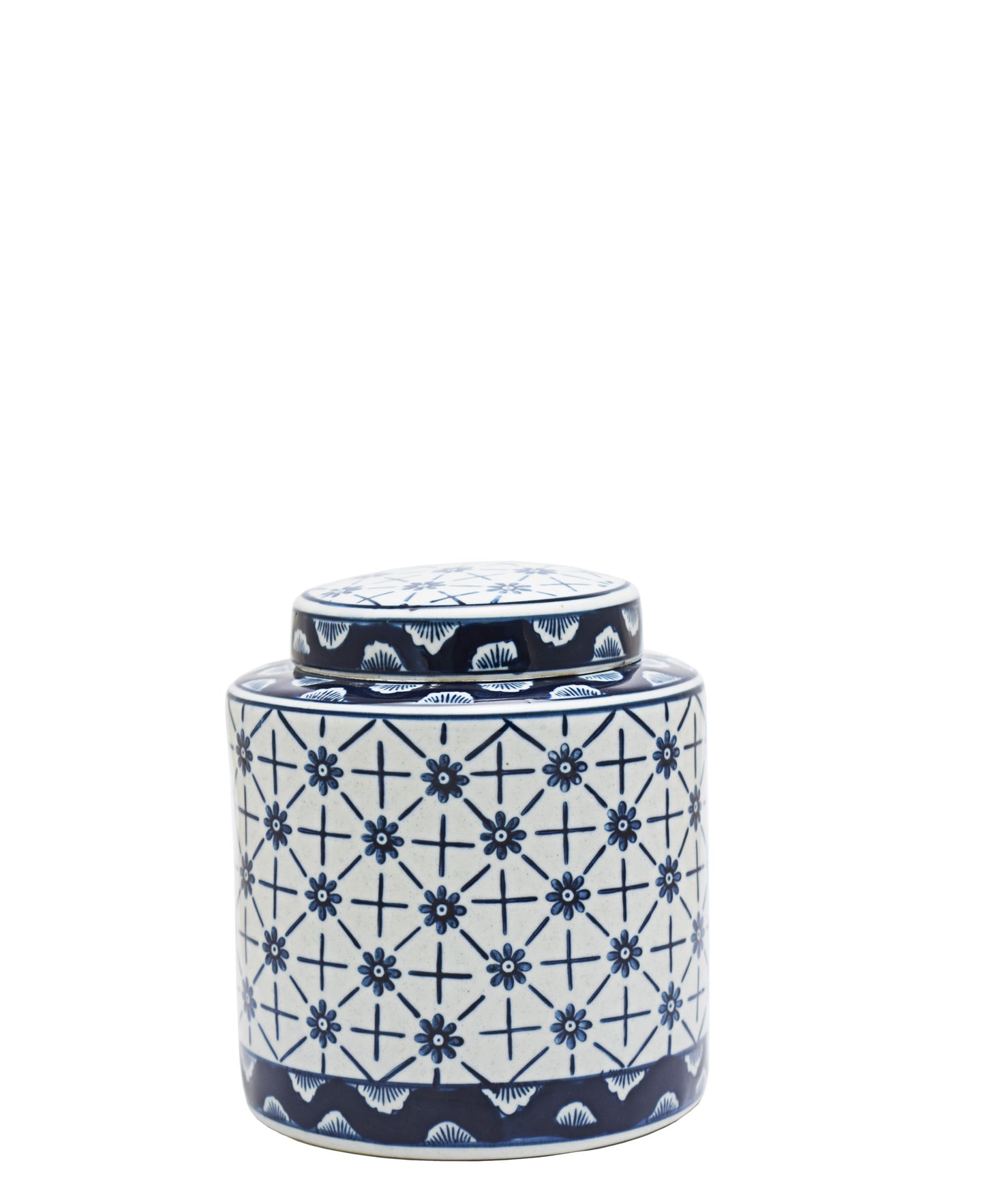 Urban Decor Damini Ginger Jar with Lid 18cm - Blue