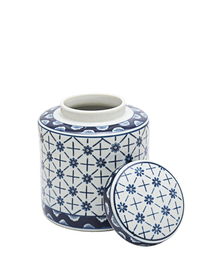 Urban Decor Damini Ginger Jar with Lid 18cm - Blue