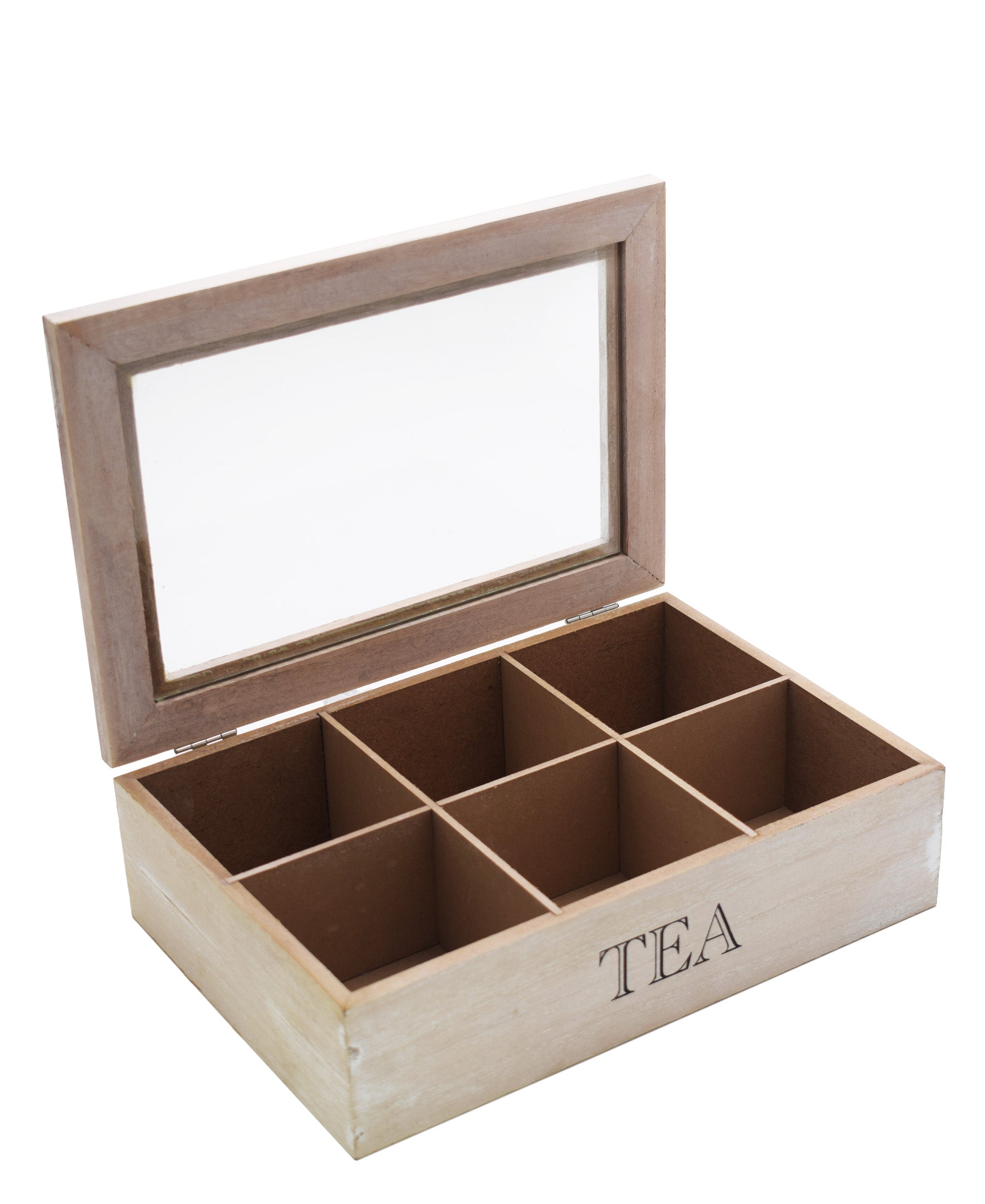Nu Pine Engraved Tea Box - Oak