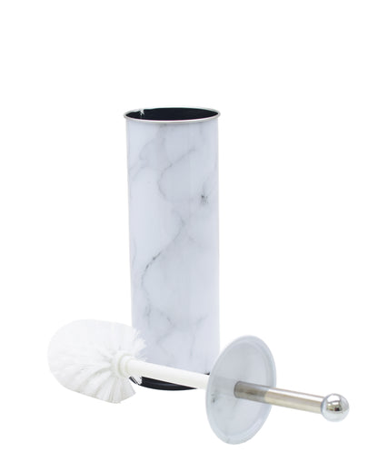 Urban Decor Free Standing Toilet Marble Brush Set - White