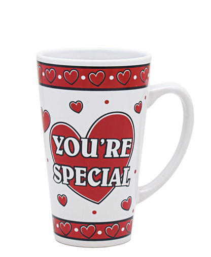 Lovers Design Valentines 470ml Mug - White & Red