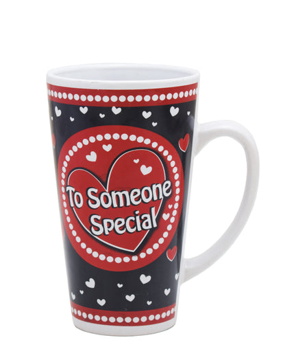 Lovers Design Valentines 470ml Mug - White & Black