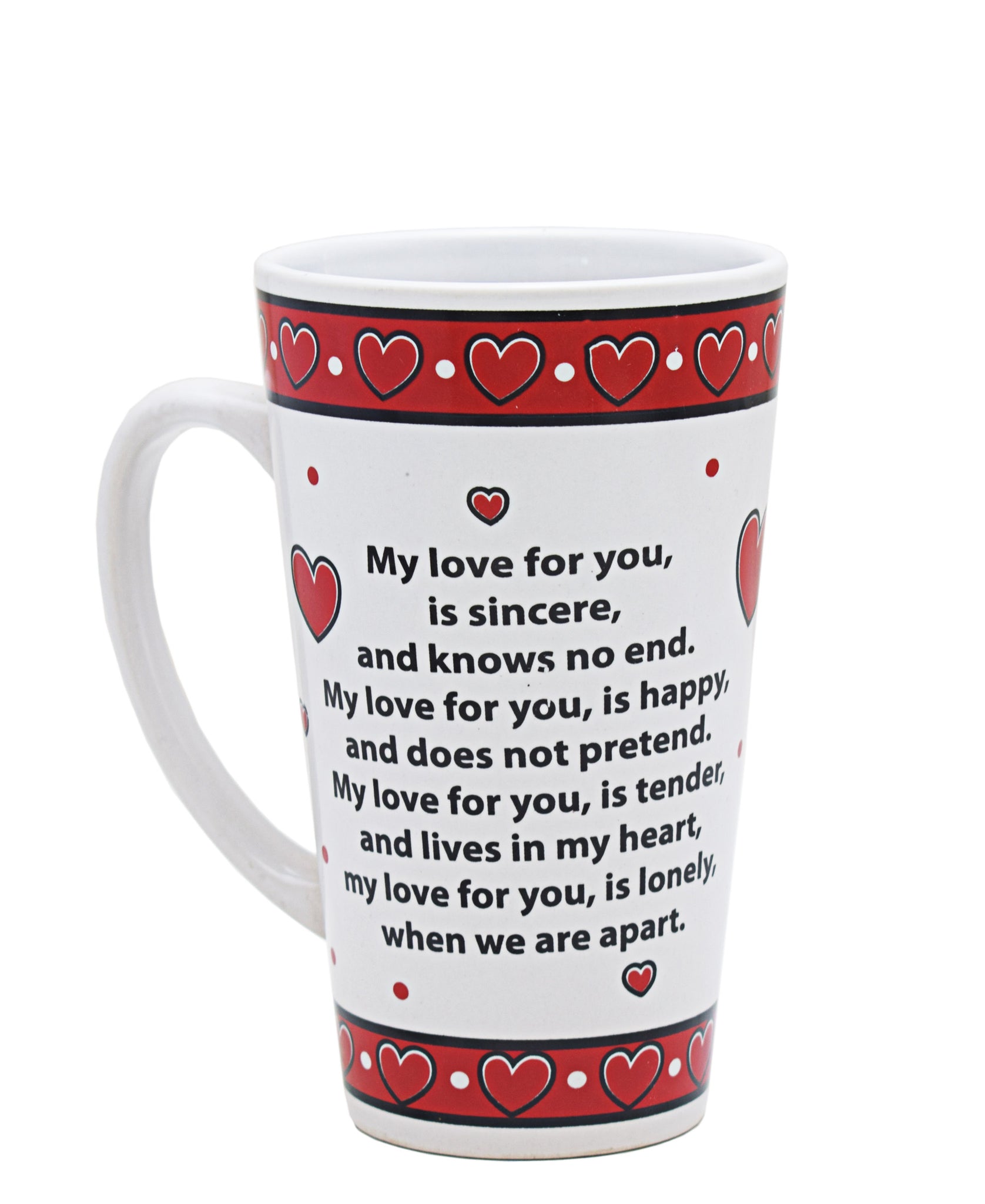 Lovers Design Valentines 470ml Mug - White & Red
