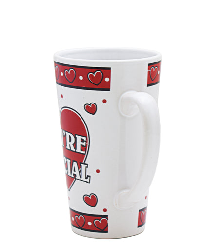 Lovers Design Valentines 470ml Mug - White & Red