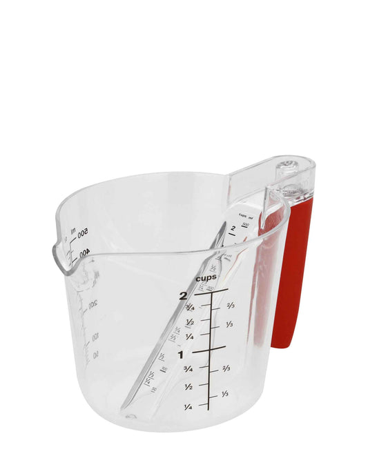 Legend Premium 500ml Measuring Jug 2 Cup - Transparent With Red Handle