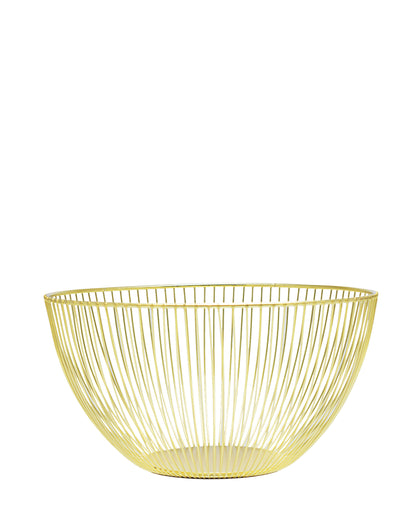 Kitchen Life 25cm Fruit Basket - Gold