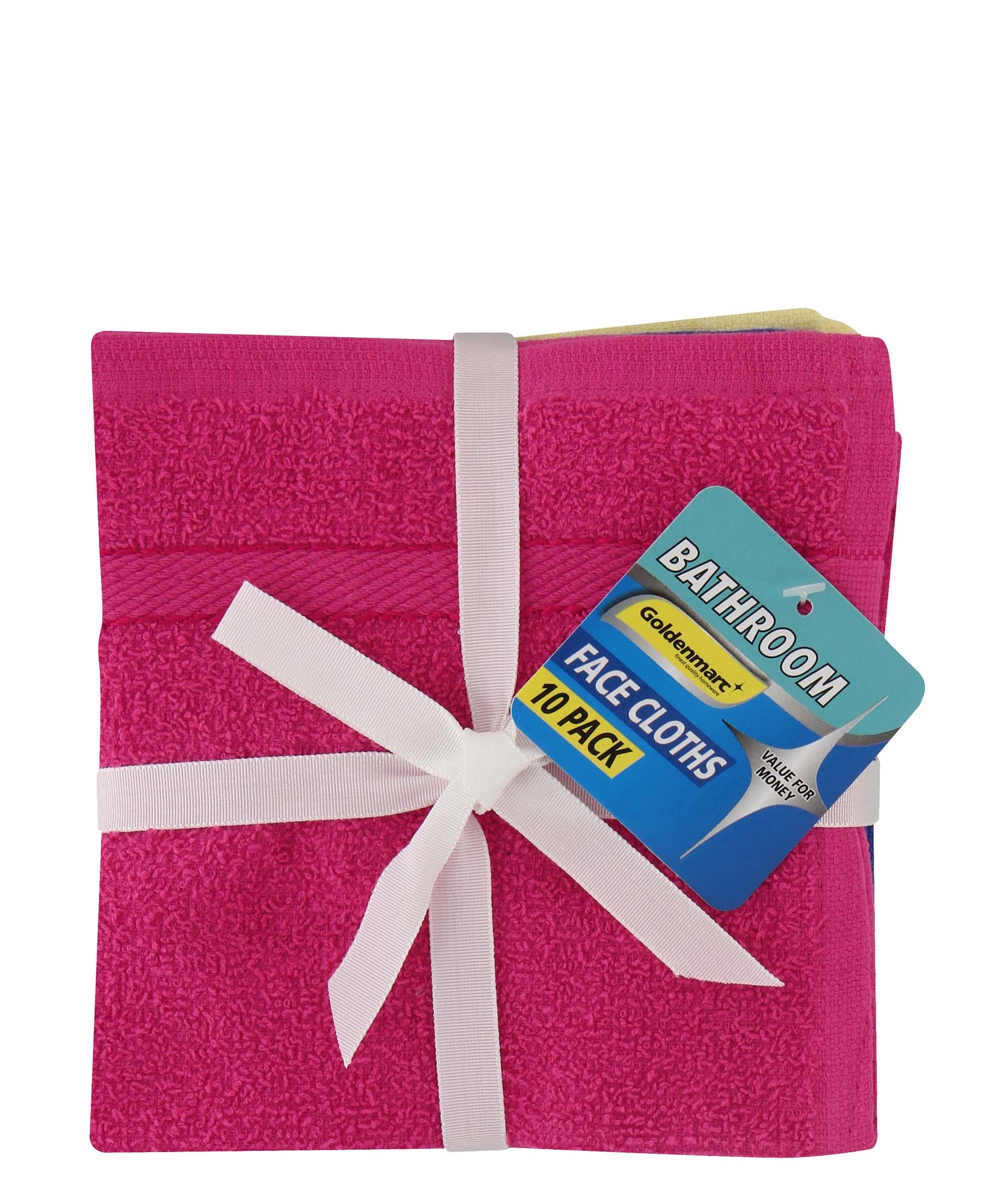 O2 10 Piece Facecloths - Assorted