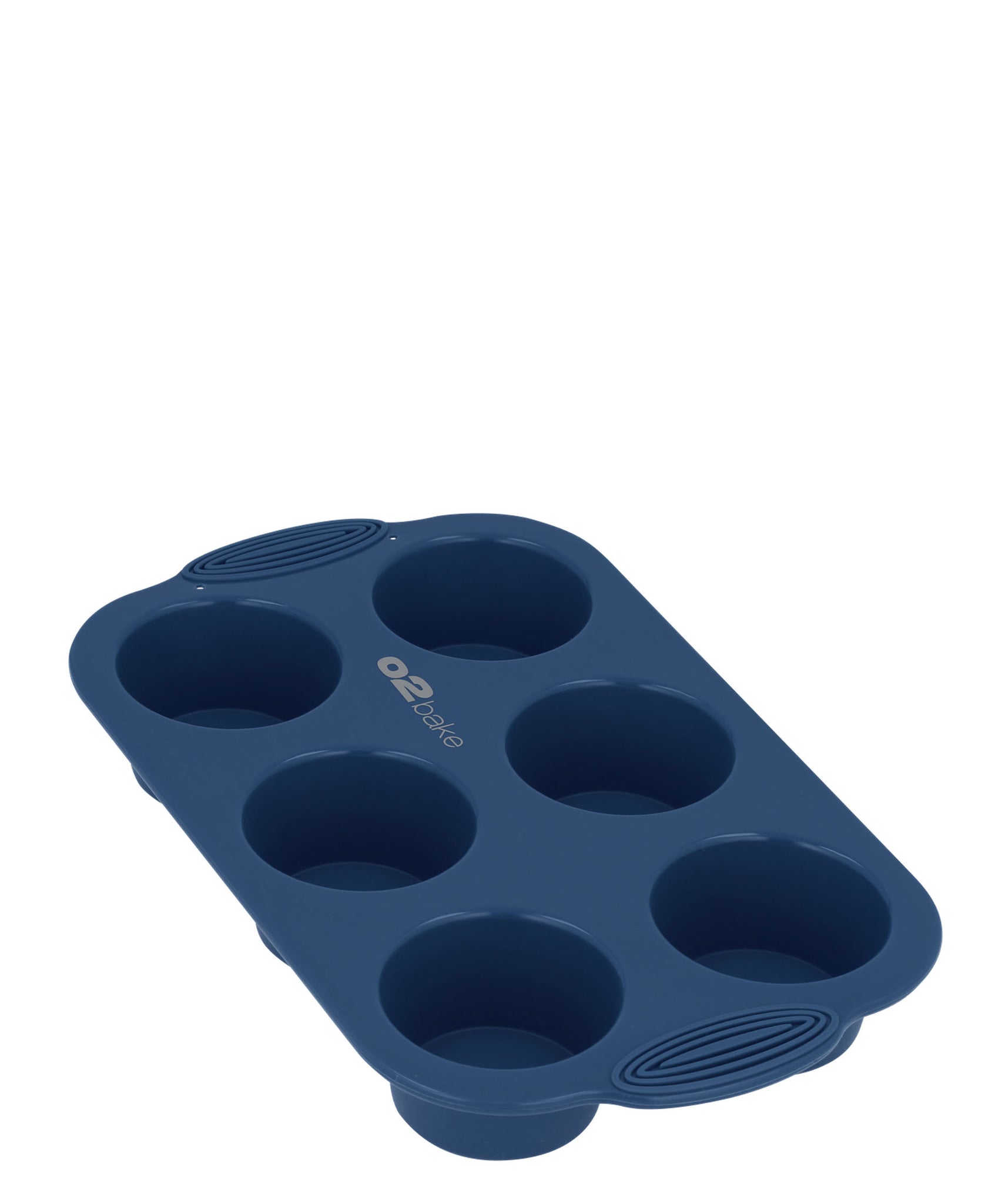 O2 Bakeware Silicone 6 Cup Muffin Pan - Blue