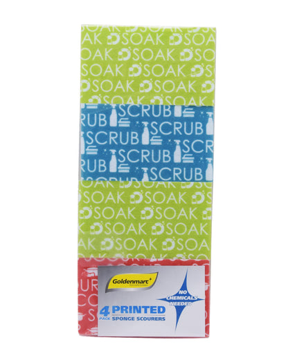 O2 Printed 4 Piece Sponge Set - Assorted