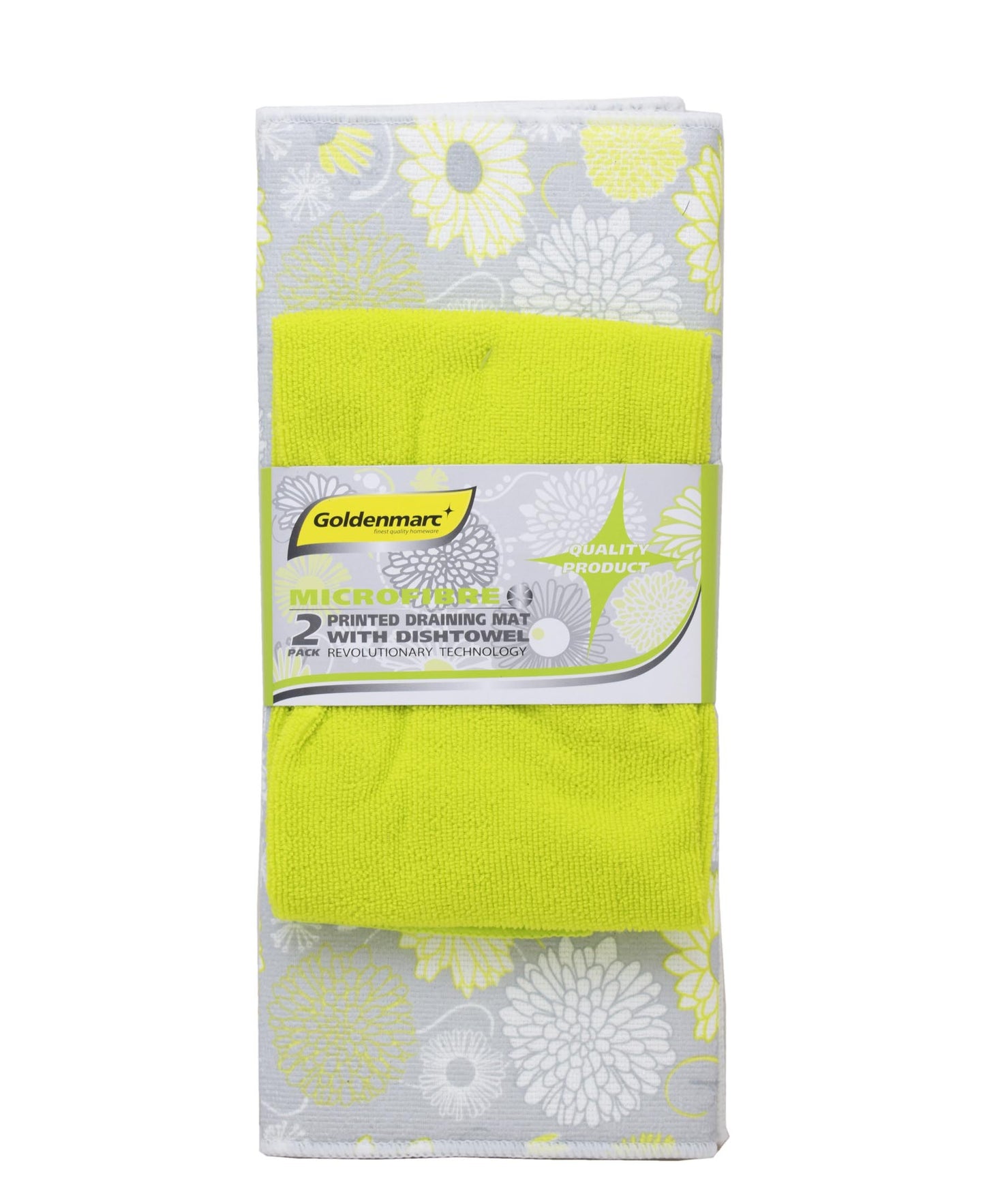 O2 2 Piece Microfibre Dish Towel - Green