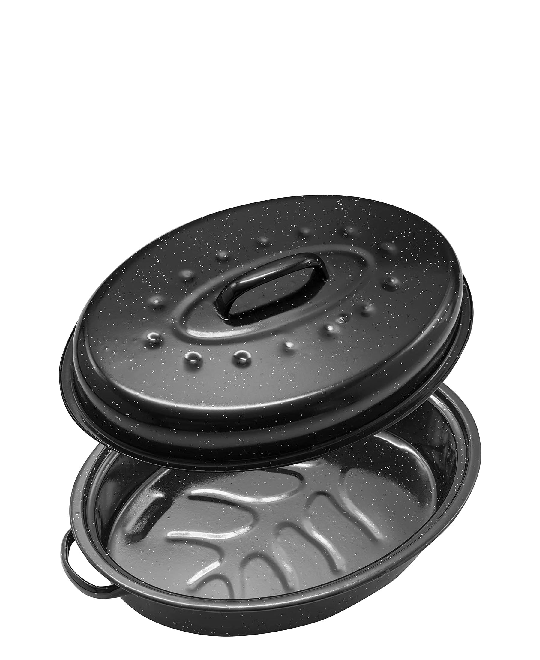 O2 Medium Oval Roaster With Lid - Black