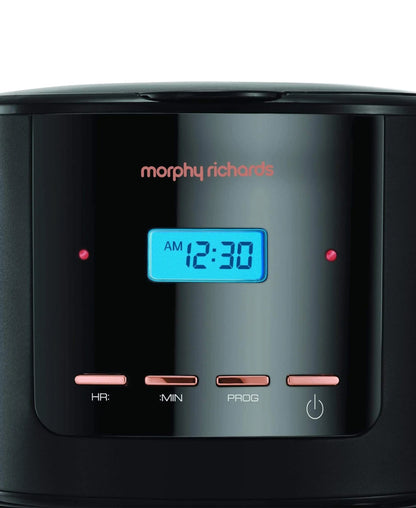 Morphy Richards Digital Coffee Maker - Black & Rose Gold