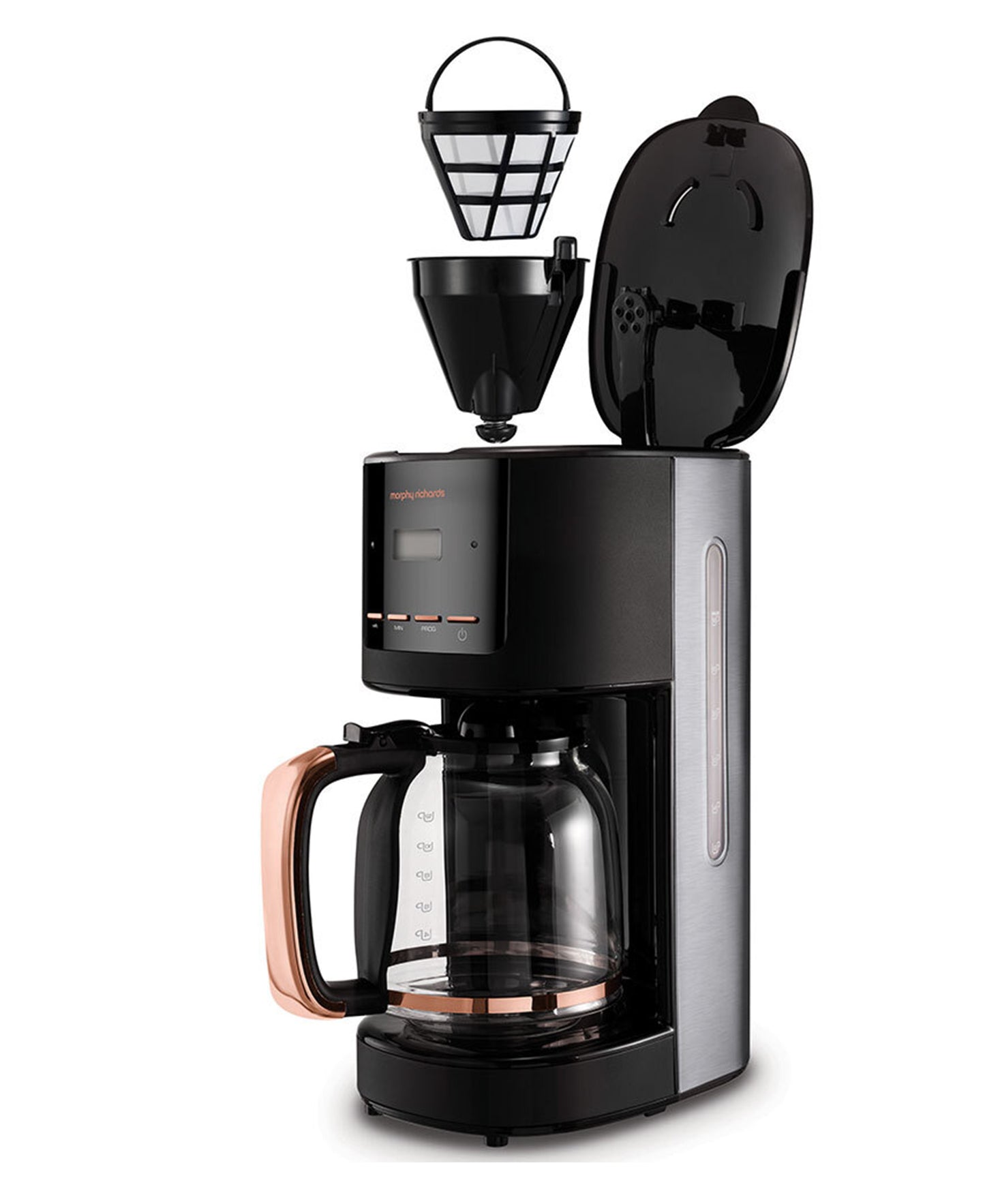 Morphy Richards Digital Coffee Maker - Black & Rose Gold