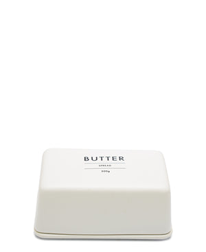 Eetrite Stoneware Butter Dish - White
