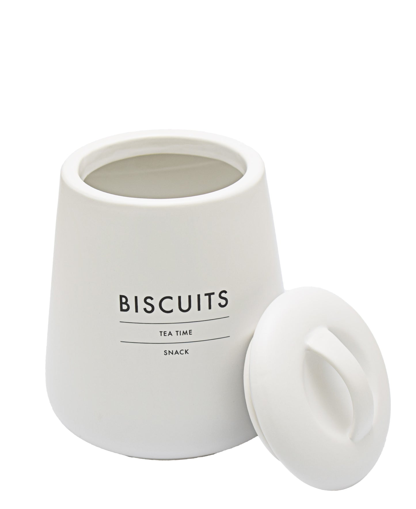 Eetrite 20cm Stoneware Biscuit Canister - White