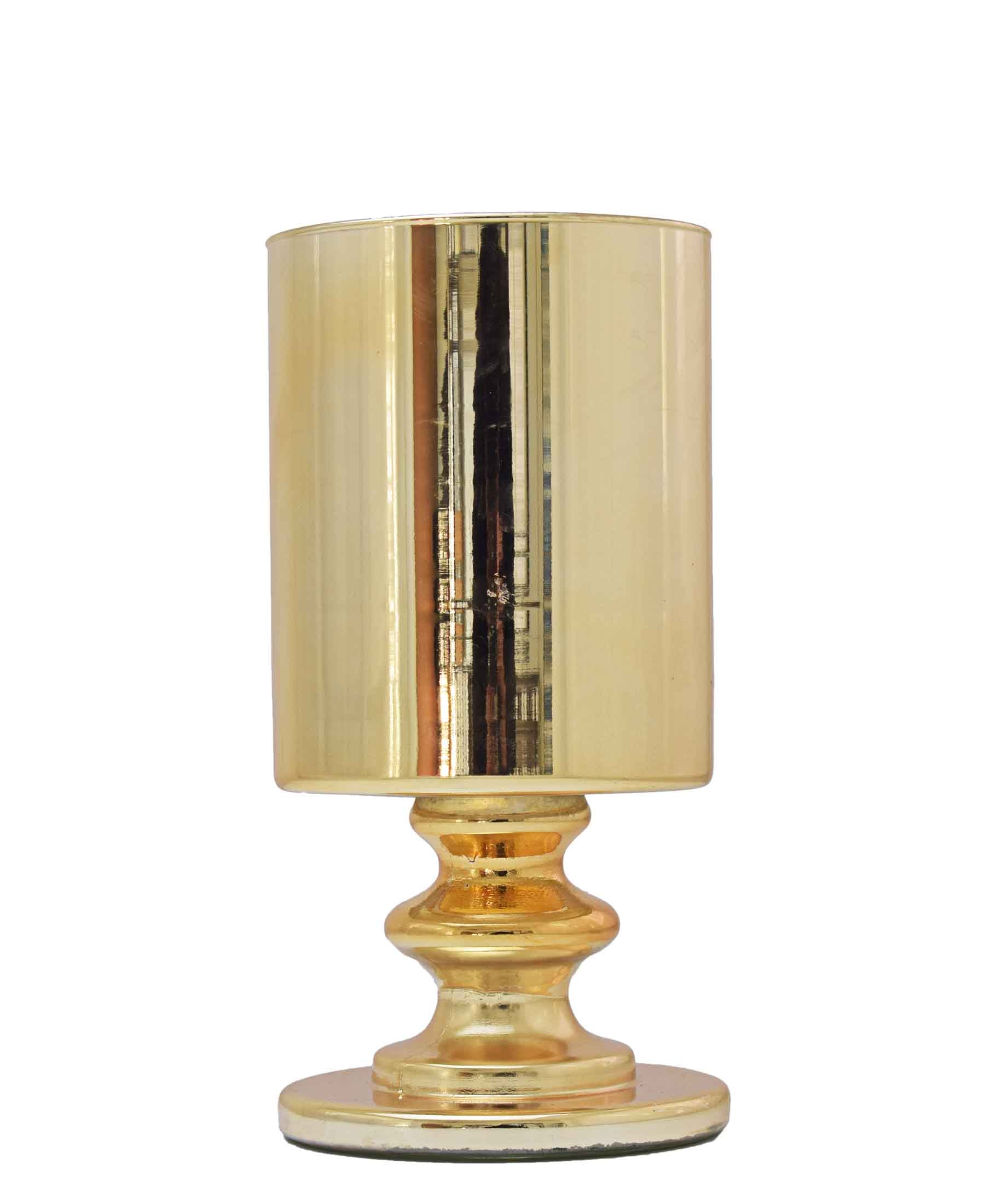 Bursa Collection Footed Vase - Gold