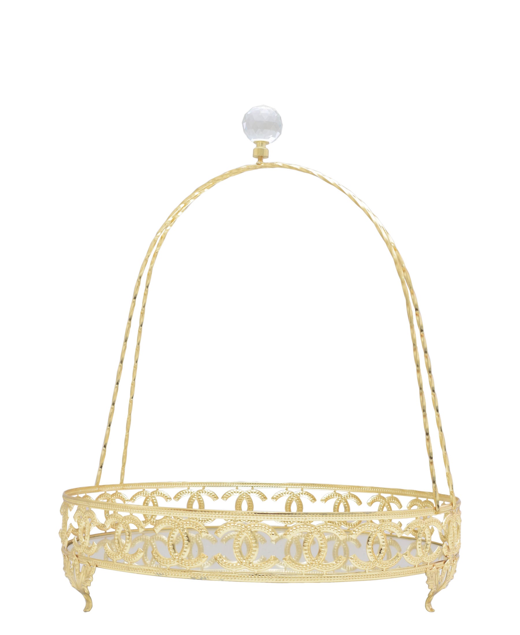 Bursa Collection LV Design Basket - Gold