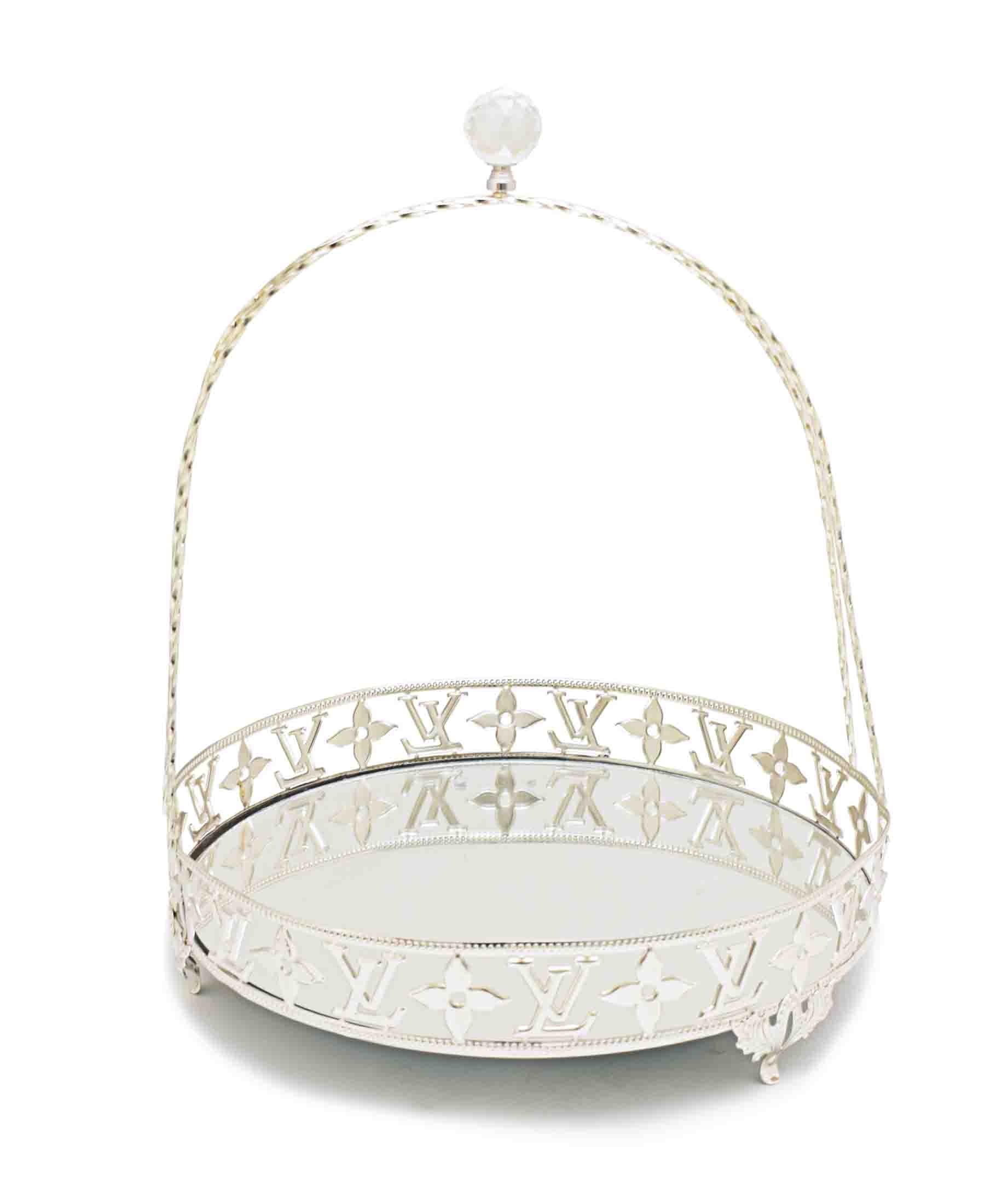 Bursa Collection LV Design Basket - Silver
