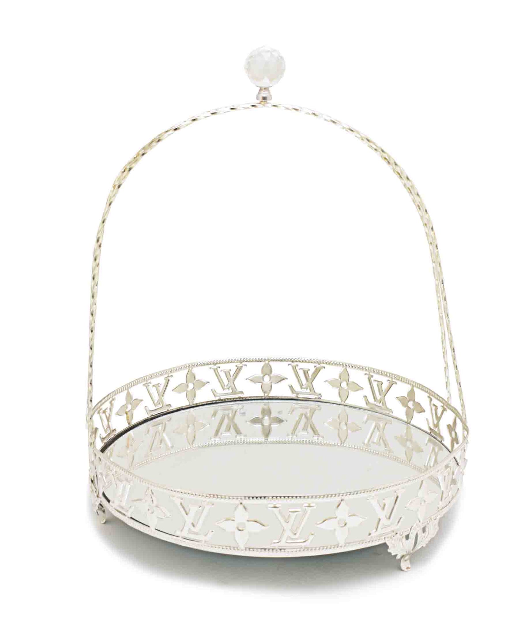 Bursa Collection LV Design Basket - Silver