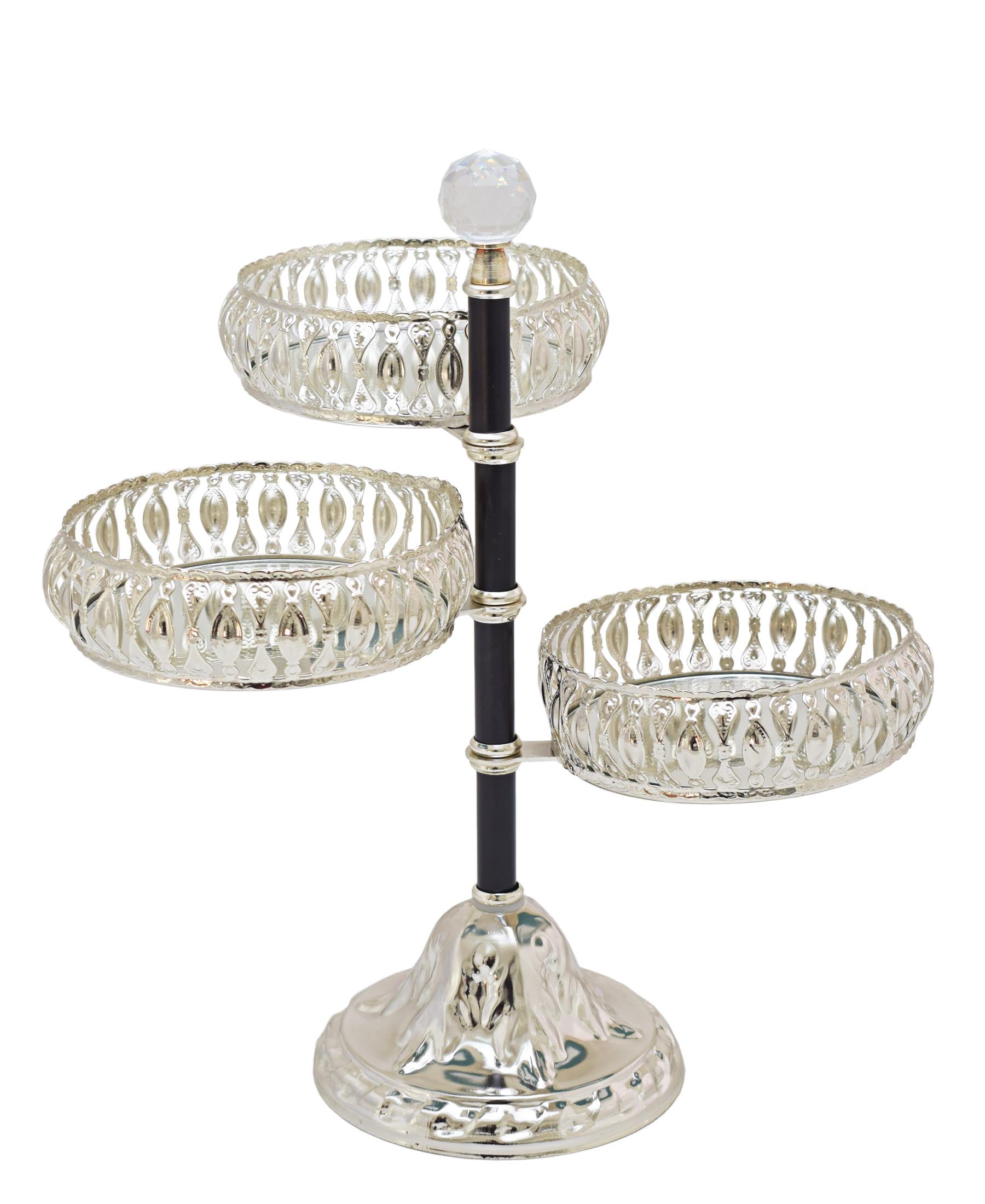 Bursa Collection 3 Tier Cookie Stand - Silver
