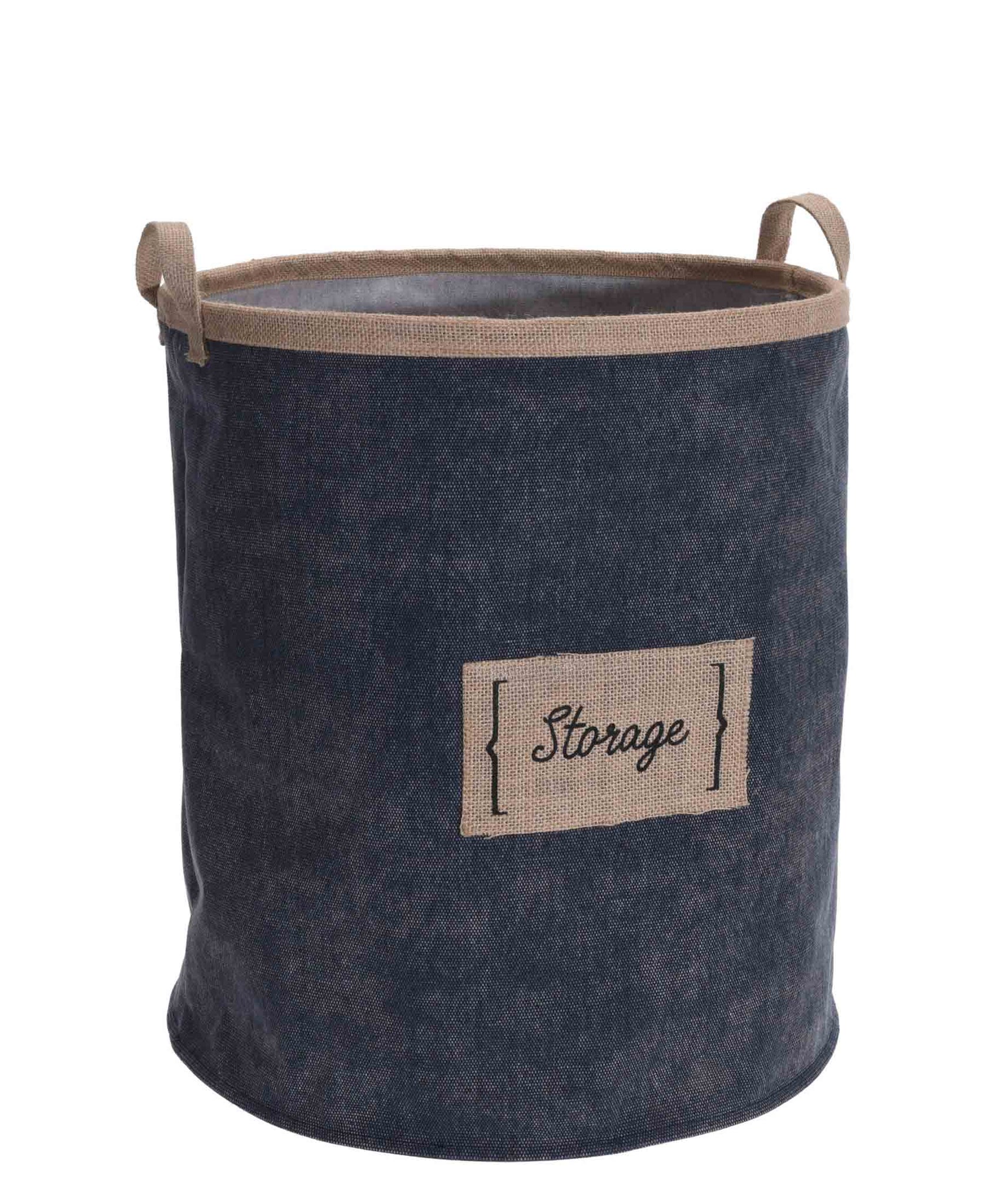 Denim Laundry Bag Canvas Blue The Culinarium