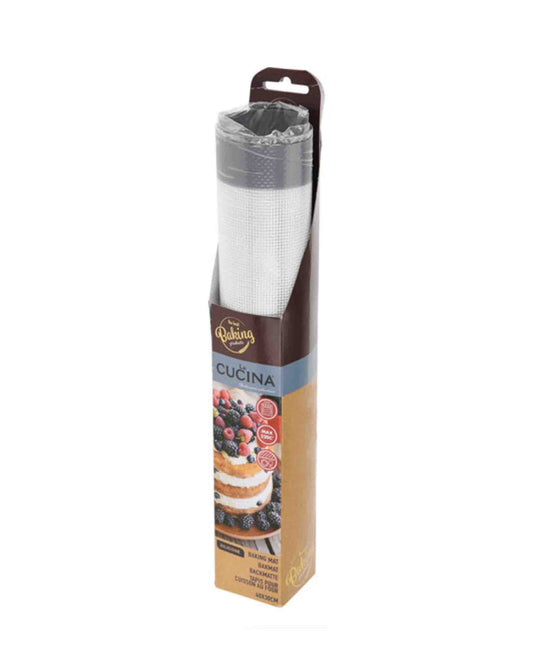 La Cucina 40cm Silicone Baking Mat - White & Grey