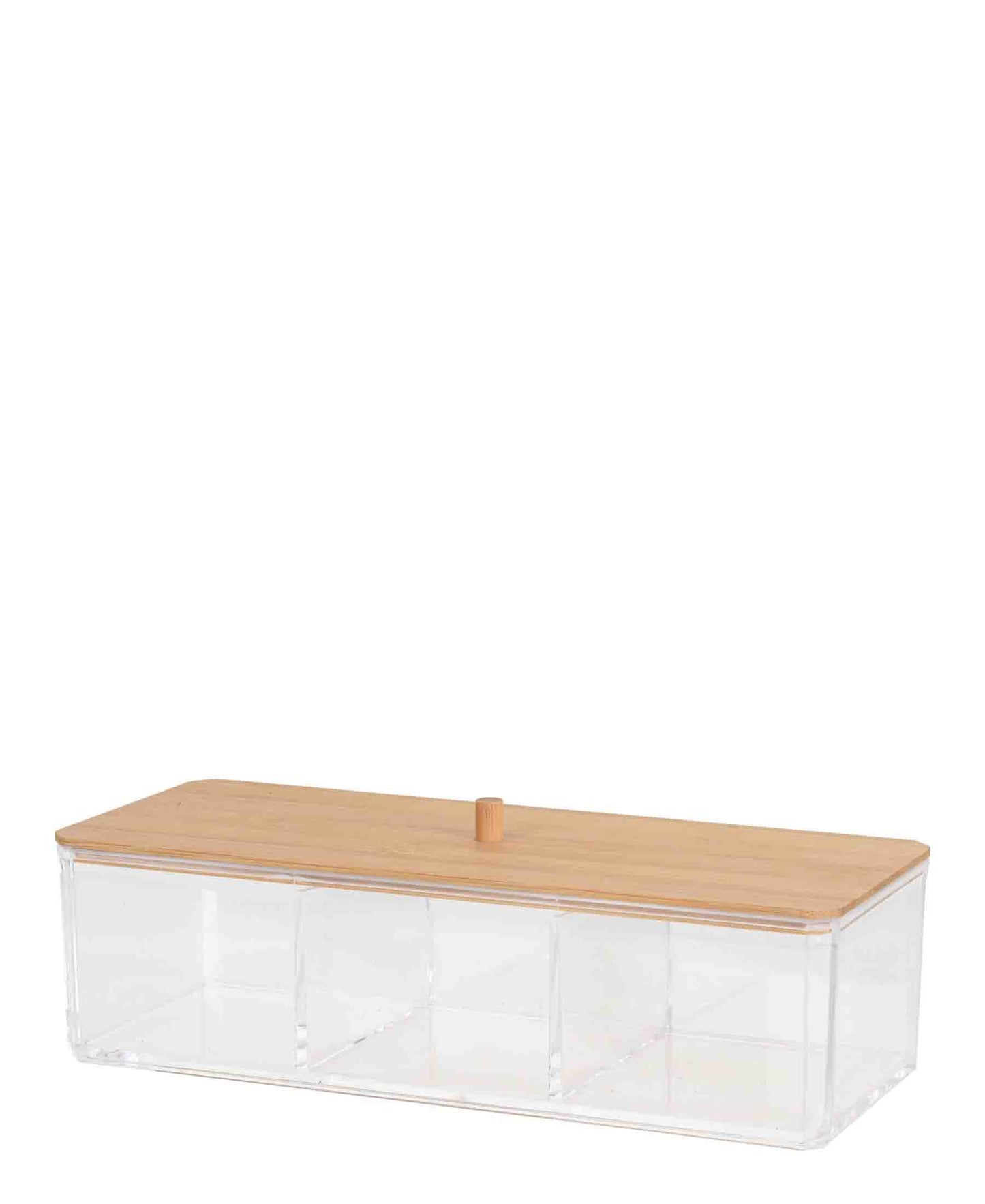 Urban Decor Transparent Make Up Box -  Bamboo