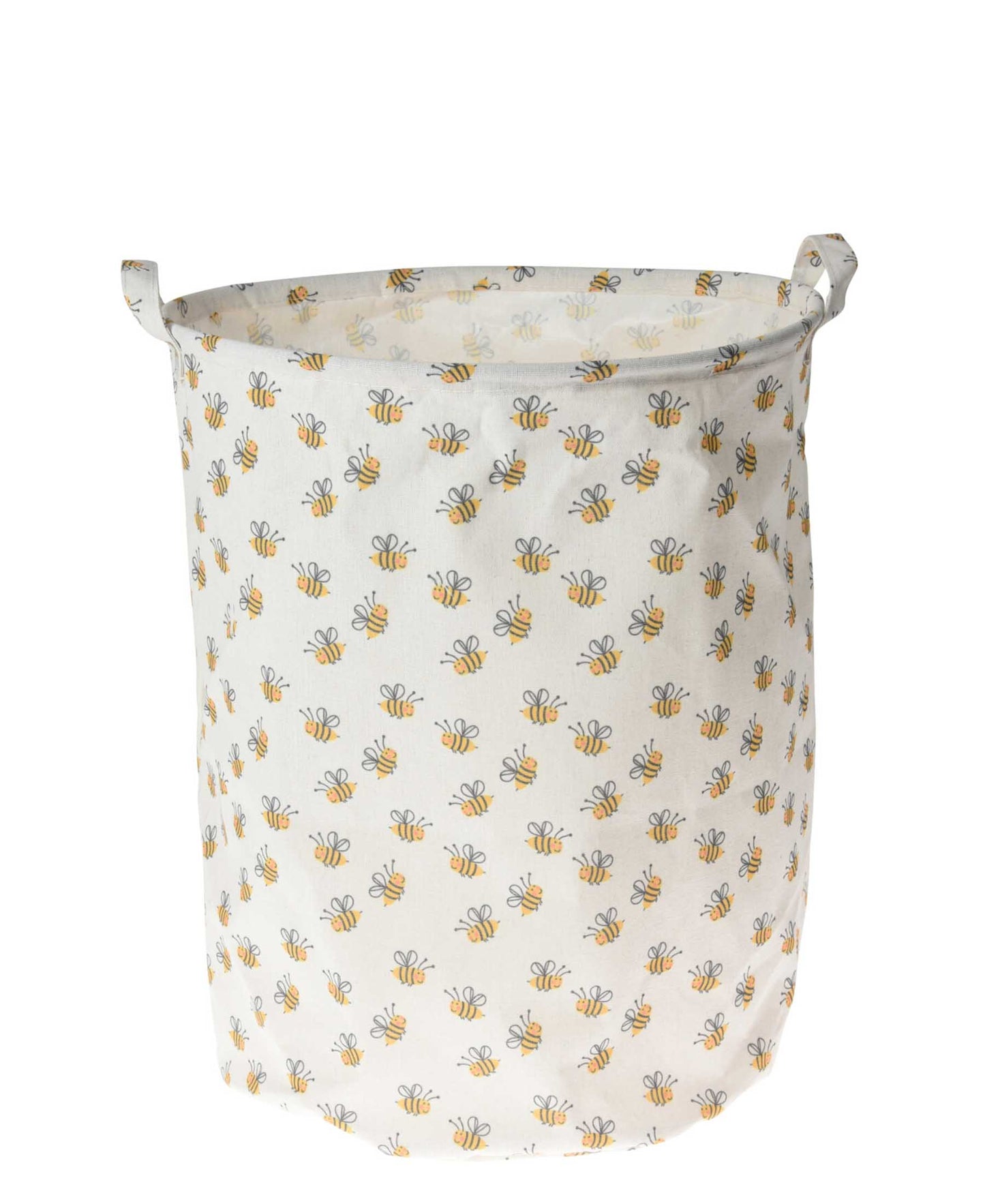 Kiddies Bee Themed Laundry Basket - White & Yellow